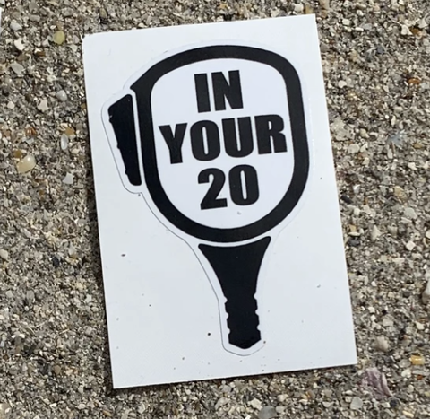 IN YOUR 20 - Sticker (Black Letters)