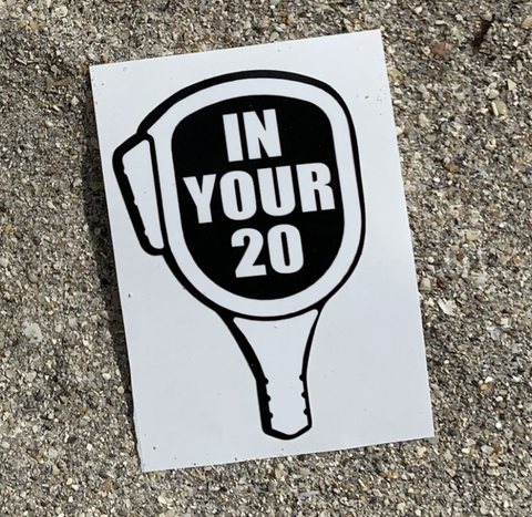 IN YOUR 20 - Sticker (White Letters)